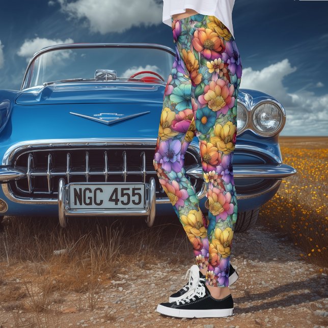 Leggings Artistic Watercolor Floral (Subido por el creador)