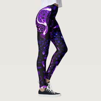 Leggings Artsy Black Purple