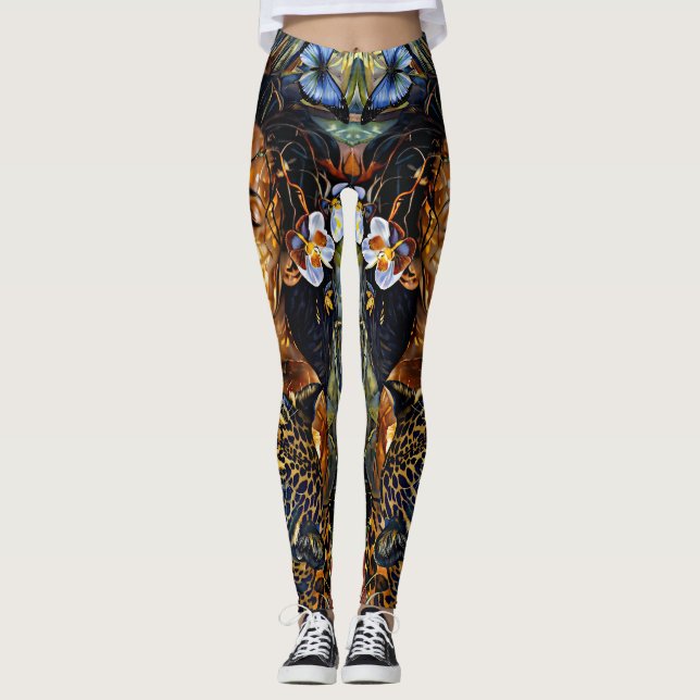 Leggings "Arumáya" Bloom de Jaguar - Mujeres en la Amazonía (Anverso)