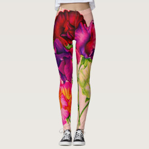 Leggings arveja dulce en morado y rosa