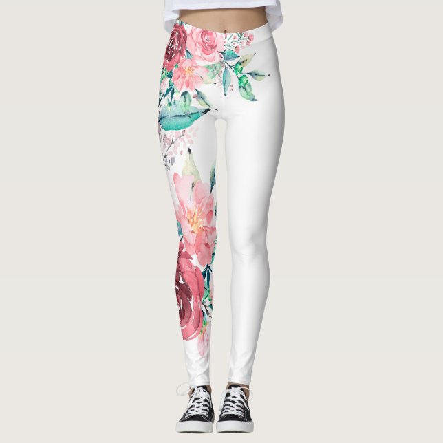 Leggings Asombrosas rosas y rojas (Anverso)