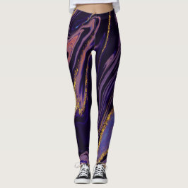 Leggings Asombroso morado de mármol