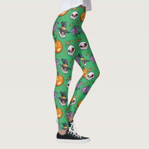 Leggings Asombroso Personalizado de Guay Halloween (Verde)