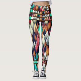 Leggings Aspecto de colores abstractos de estilo