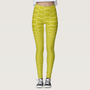 Leggings Aspecto de piel exótico dorado