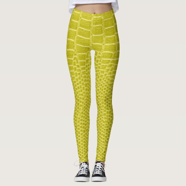 Leggings Aspecto de piel exótico dorado (Anverso)