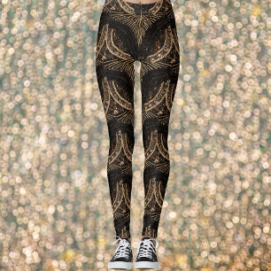 Leggings Aspecto del abalorio ART DECO de la era de los año