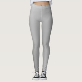 Leggings Aspecto Delgado Gradiente Plateado Suave
