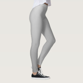 Leggings Aspecto Delgado Gradiente Plateado Suave