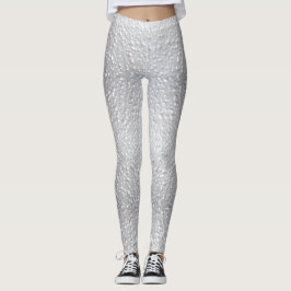 Leggings Aspecto texturizado blanco