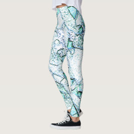 Leggings Áspero como rocha, num misto de ciano e menta