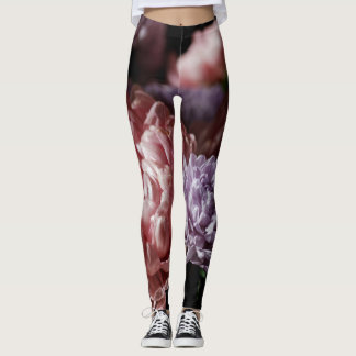 Leggings Aster rosa Bouquet: Iluminación barroca.