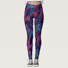 Leggings Asteroelopsis en las piernas rojas
