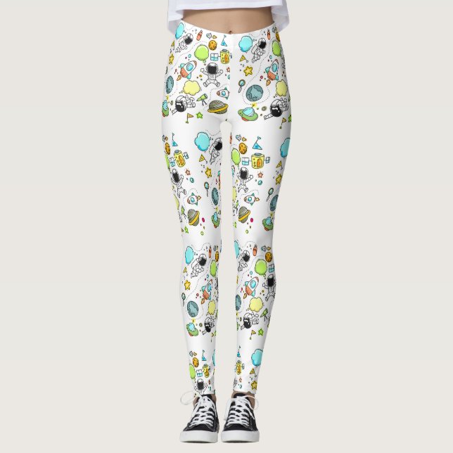 Leggings Astronauta espacial genial y hermoso  (Anverso)
