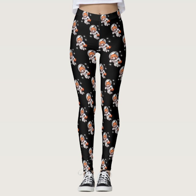 Leggings Astronauta espacial Red Panda (Anverso)