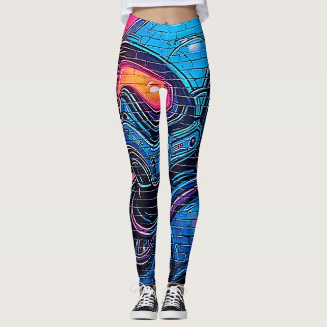 Leggings Astronauta Neon Cyberpunk (Anverso)