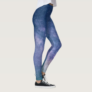 Leggings Astronomía cosmos azul púrpura violeta cielo estre