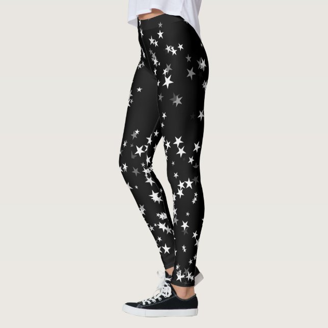 Leggings Astronomía de lujo Starry Sky Black Star Elegance (Izquierda)