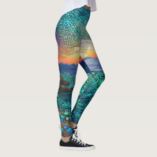 Leggings Ataque marino Aqua Mirage