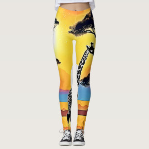 Leggings Atardecer en Safari: Abrazo de la Jirafa