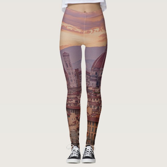 Leggings Atardecer sobre Florencia, Italia (Anverso)