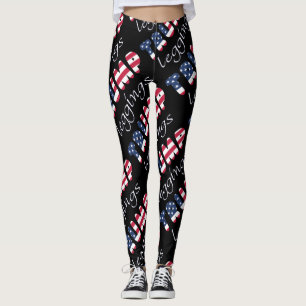 Leggings Atención de las polainas del triunfo patriótica