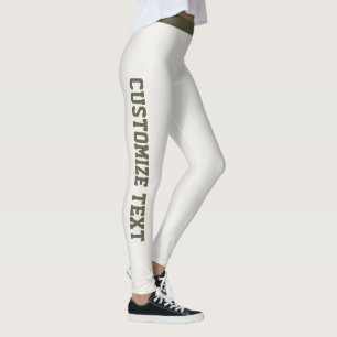 Leggings Athleisure divertido de mujer personalizado neutro