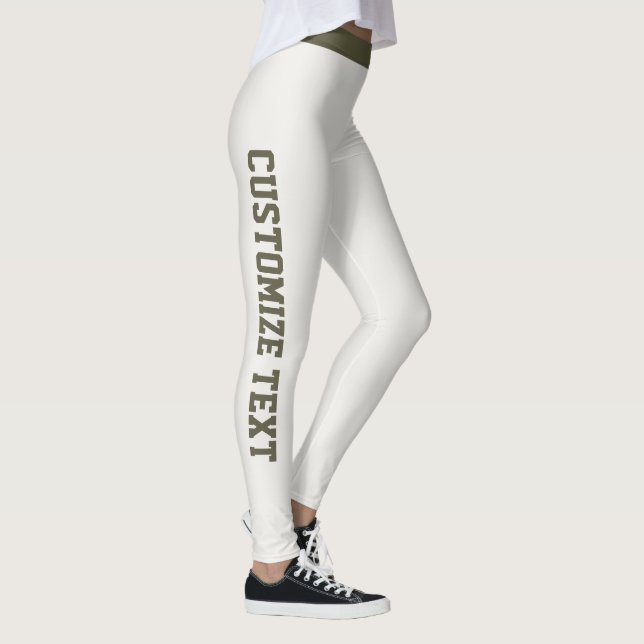 Leggings Athleisure divertido de mujer personalizado neutro (Derecha)