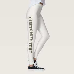 Leggings Athleisure personalizado lindo cálido neutro oliva