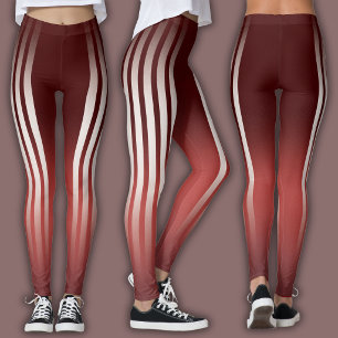 Leggings Athletic Stripe Burdeos