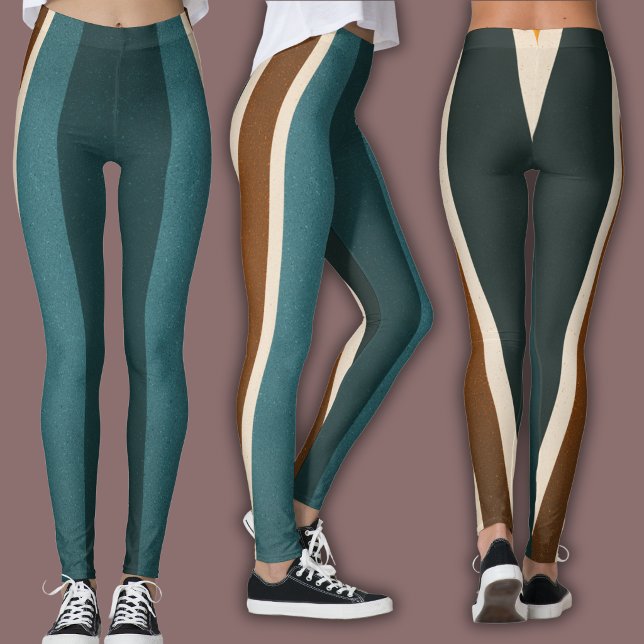 Leggings Athletic Stripe | Rayas Retro (Subido por el creador)