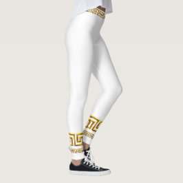 Leggings Atléticos de Llave Griega Dorada