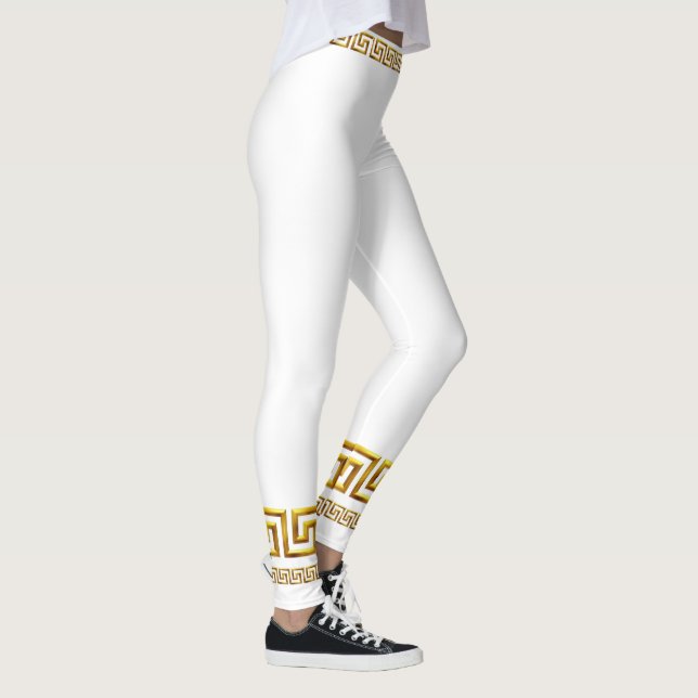 Leggings Atléticos de Llave Griega Dorada (Derecha)