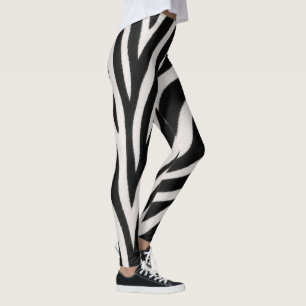 Leggings Atractivo patrón de cebra suave y elegante