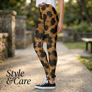 Leggings Atractivo y moderno estampado de leopardo elegante