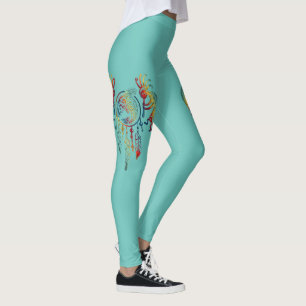 Leggings Atrapasueños de ballena Kokopelli nativo americano