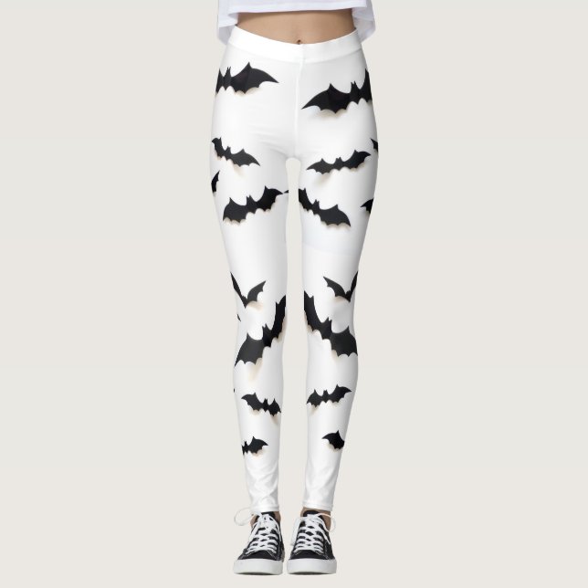 Leggings Atrévete a usar murciélagos de Halloween (Anverso)