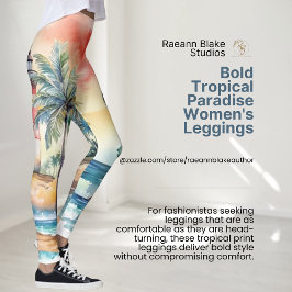 Leggings Audaz paraíso tropical de las mujeres