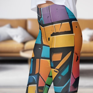 Leggings Audaz Resumen de la impresión de disturbios