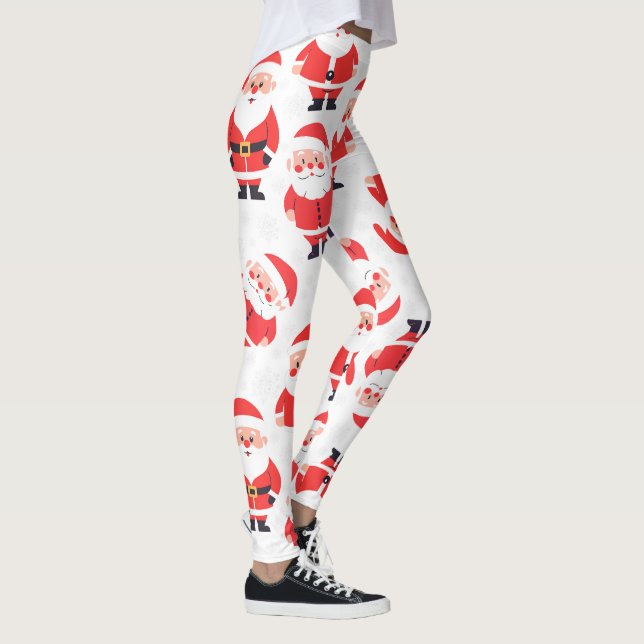 Leggings Audaz Santa Claus Novedad Fiesta Rojo Y Blanco (Derecha)