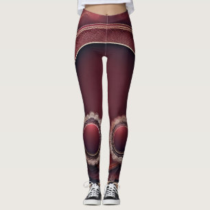 Leggings Auriculares con micrófono para piernas Borgoña Art