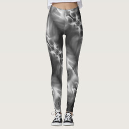 Leggings Aurora boreal negra y blanco - polainas