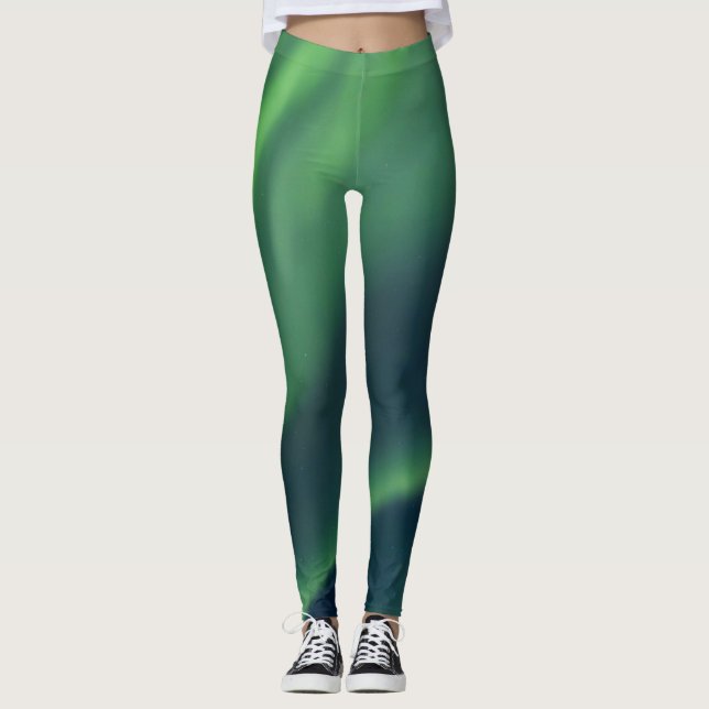 Leggings Aurora Borealis Yoga Pants Green (Anverso)