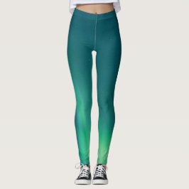 Leggings Aurora Borealis Yoga Pants Green