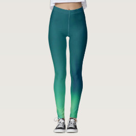 Leggings Aurora Borealis Yoga Pants Green