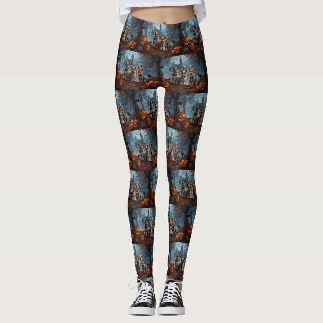 Leggings Australia Terrier Halloween Noche Doggy Delight (Anverso)