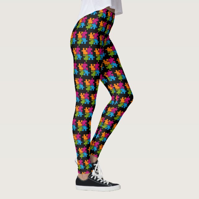 Leggings Autism Puzzle Piece Piece Apoyo a la Concienciació (Derecha)