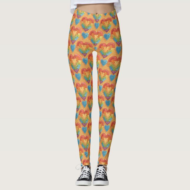 Leggings Autismo del corazón (Anverso)