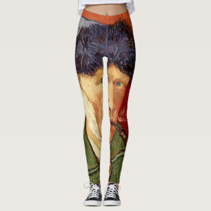 Leggings Autorretrato de Van Gogh con el oído y el tubo