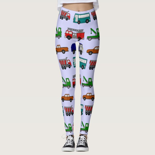 Leggings Autos, camiones, autobuses (Anverso)